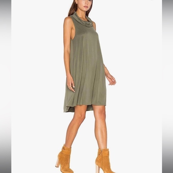 NATION LTD Flo Turtleneck dress Olive Size Small NEW WITH TAGS REVOLVE cowl neck - Picture 3 of 8